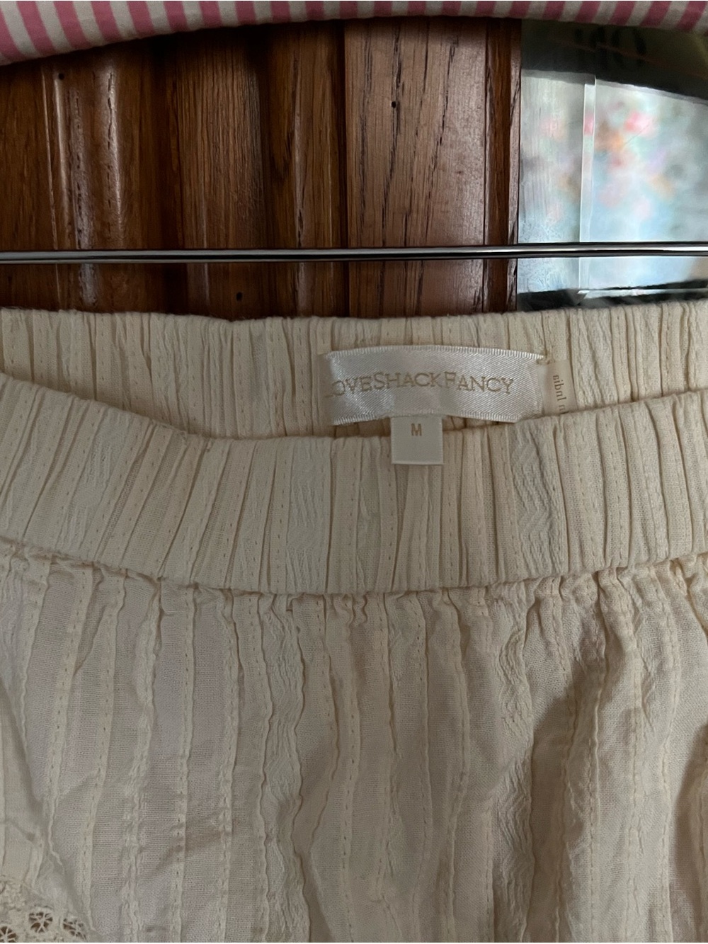 LoveShackFancy Cream Eyelet Tiered Skirt - Picture 7 of 11